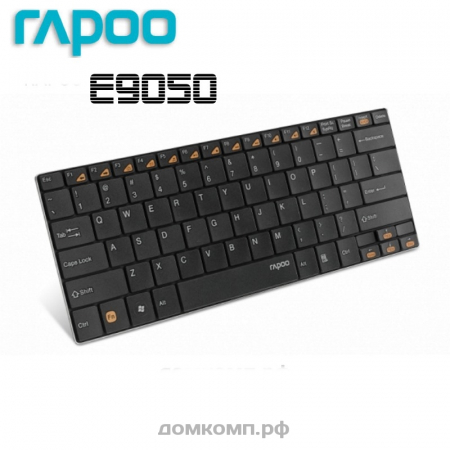 Клавиатура RAPOO E9050 [беспроводная, мембранная, клавиш - 82, USB, цвет черный, мини]