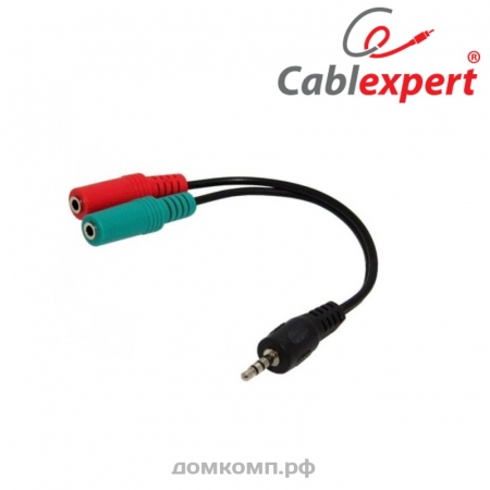 Разветвитель 3.5 mm Jack - 2 x 3.5 mm Jack Gembird CCA-417 (штекер 4-pin на 2 гнезда 3-pin)