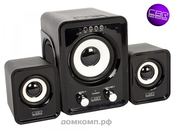 Колонки 2.1 CBR CMS 725 5Вт+3Втх2 [USB. microSD, 3.5mm AUX IN,FM-радио, ПДУ]