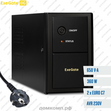 ИБП ExeGate SpecialPro UNB-650.LED.AVR.EURO.RJ.USB