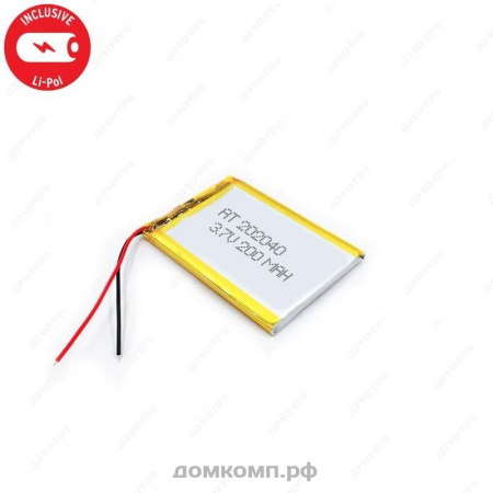 Батарея Li-Pol 3.7V 200 mAh (20 x 20 x 4 мм) 2-pin