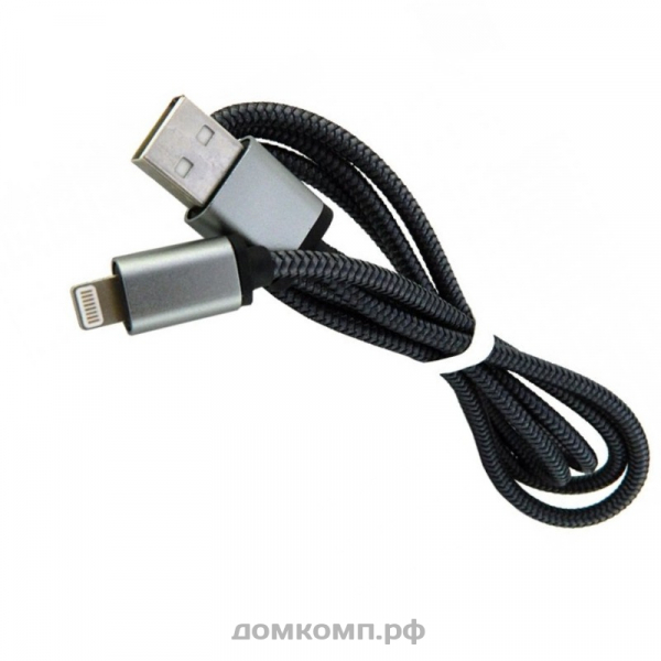 Кабель Apple Lightning - USB WALKER C510 [оплетка металлизированный ПВХ, iOS11, 2000 мА, 1 метр]