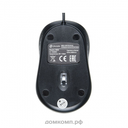 Мышь Oklick 385M черная 1000dpi USB