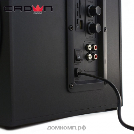 Колонки 2.1 Crown CMS-407 30Вт+15Втх2 [BT, USB, SD, FM-радио, ПДУ]