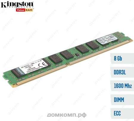 Оперативная память 8 Гб 1600MHz ECC DIMM Kingston (KVR16LE11L/8) 1.35V