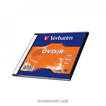 Диск DVD+R 4.7 Gb Verbatim 16x Slim