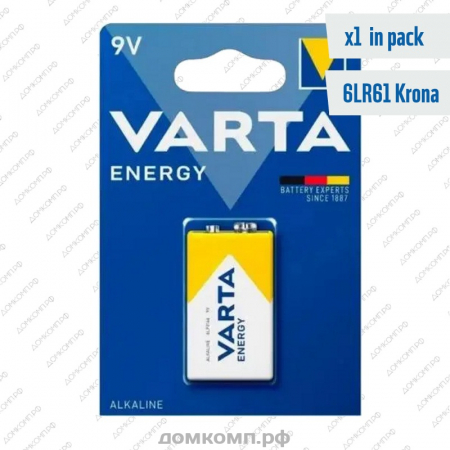Батарейка Крона Varta Energy 6LR61-BL1
