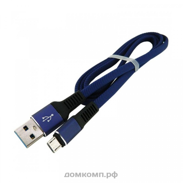 Кабель Apple Lightning - USB WALKER C750 [оплетка ткань, iOS11, разъемы металл, 2000 мА, 1 метр]