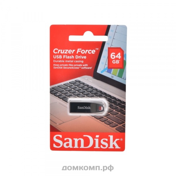 USB Flash 64 Гб Sandisk Cruzer FORCE [SDCZ71-064G-B35]
