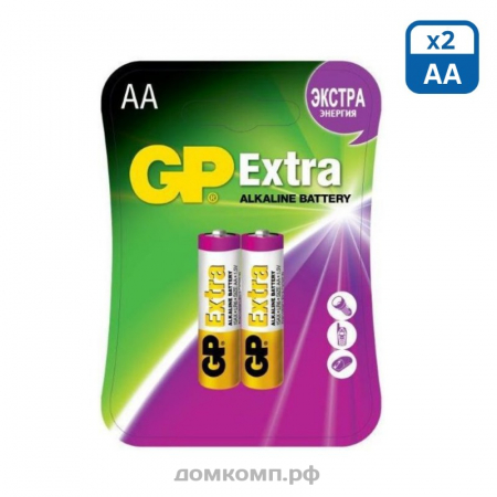 Батарейка AA GP Extra LR06 [алкалиновая, 2 штуки]