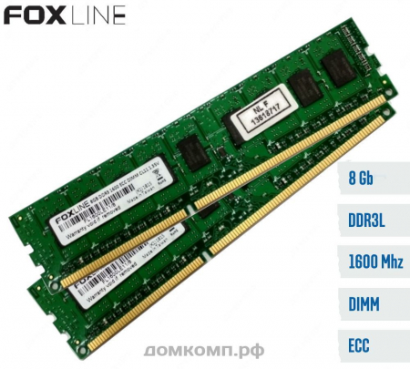 Оперативная память 8 Гб 1600MHz ECC DIMM Foxline (FL1600LE11/8)