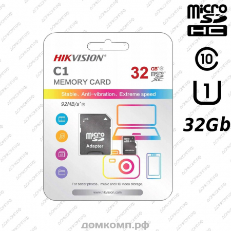 Карта памяти Hikvision microSDHC 32 Гб [HS-TF-C1/32G]