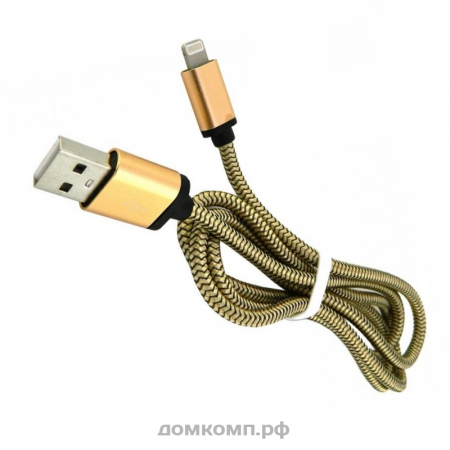 Кабель Apple Lightning - USB WALKER C510 [оплетка металлизированный ПВХ, iOS11, 2000 мА, 1 метр]