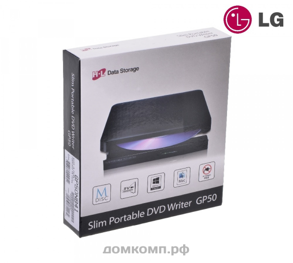 Внешний привод DVD-RW USB LG GP50NB41 черный RTL