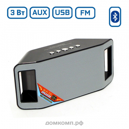Портативная колонка BT WS-Y66B (microSD+USB+FM) синий