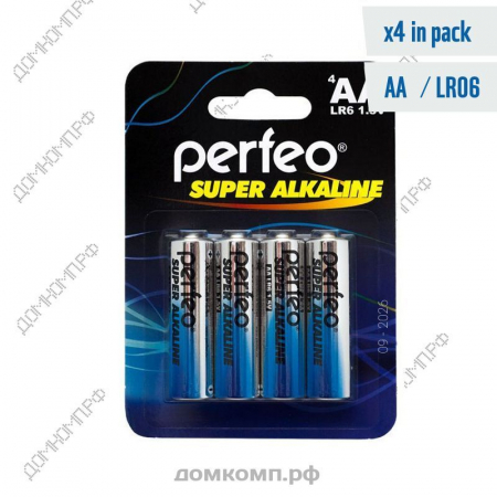 Батарейка AA Perfeo Alkaline LR6-4BL
