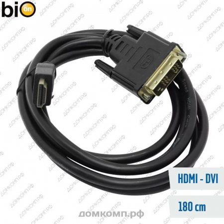 Кабель HDMI - DVI-D BiON BXP-CC-HDMI-DVI-018 1.8M