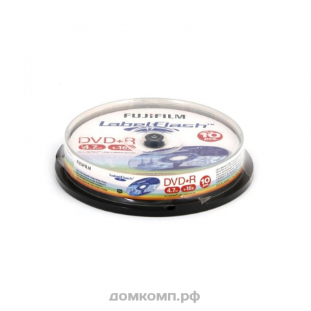 Диск DVD-R 4.7 Gb FujiFilm 4.7Gb 16x Box 10шт. LabelFlash