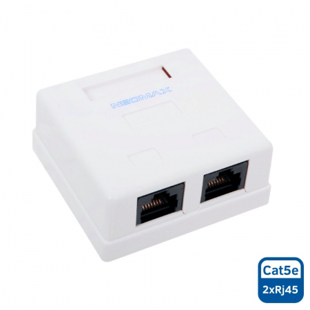 Розетка RJ-45 UTP 5E (сетевая, двойная) Neomax