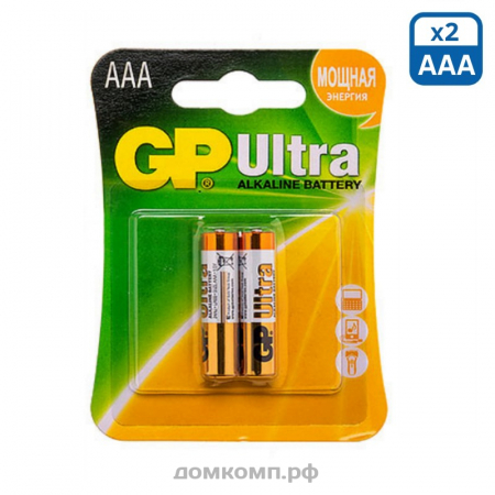 Батарейка AAA GP Ultra LR06 [алкалиновая, 2 штуки]