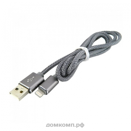 Кабель Apple Lightning - USB WALKER C740 [оплетка ткань, iOS11, разъемы металл, 2000 мА, 1 метр]