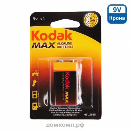 Батарейка Крона KODAK MAX 6LR61-1BL [алкалиновая, 1 штука]