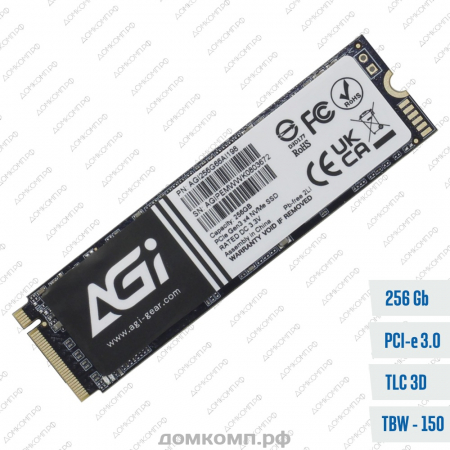 Накопитель SSD M.2 2280 256 Гб AGi AI198 [AGI256G66AI198] NVMe