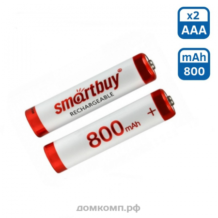 Аккумулятор AAA Smartbuy SBBR-3A02Bl800 [NiMh, 1.2 В, 800 mAh, 2 штуки]