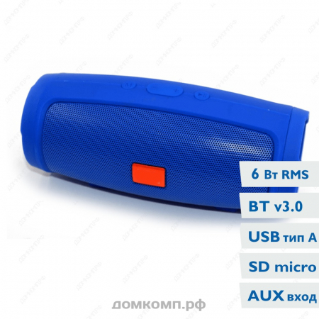 Портативная колонка BT Charge mini 3+ синяя (microSD+USB)