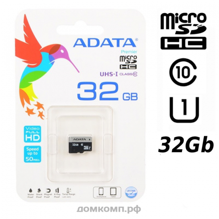 Карта памяти A-Data microSDHC 32 Гб [AUSDH32GUICL10-R] UHS-I Class 10