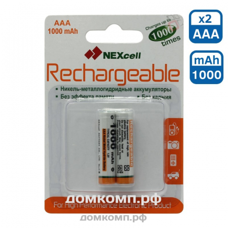 Аккумулятор AAA Nexcell [NiMh, 1.2 В, 1000 mAh, 2 штуки]