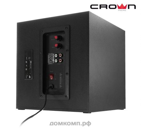 Колонки 2.1 Crown CMS-3801 20Вт+10Втх2 [USB, SD, FM-радио, ПДУ]