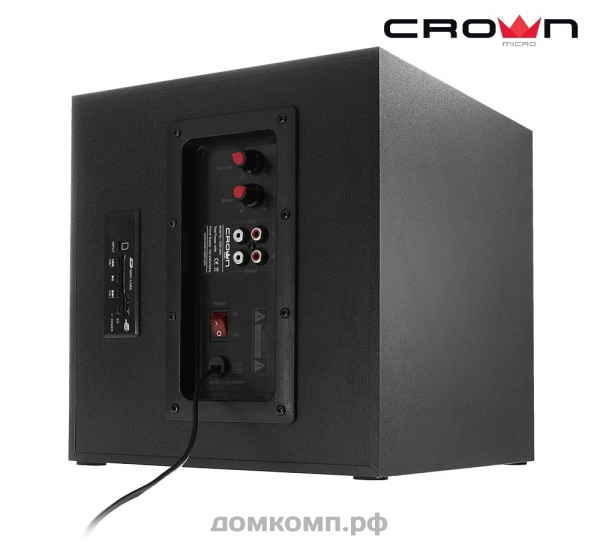 Колонки 2.1 Crown CMS-3801 20Вт+10Втх2 [USB, SD, FM-радио, ПДУ]