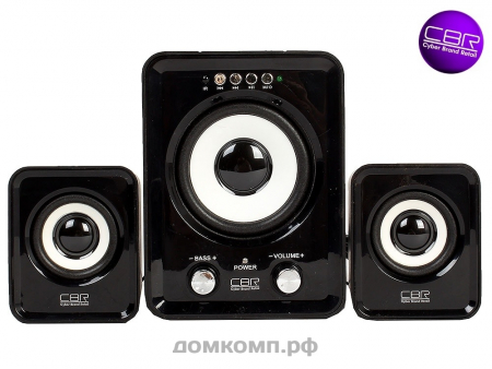 Колонки 2.1 CBR CMS 725 5Вт+3Втх2 [USB. microSD, 3.5mm AUX IN,FM-радио, ПДУ]