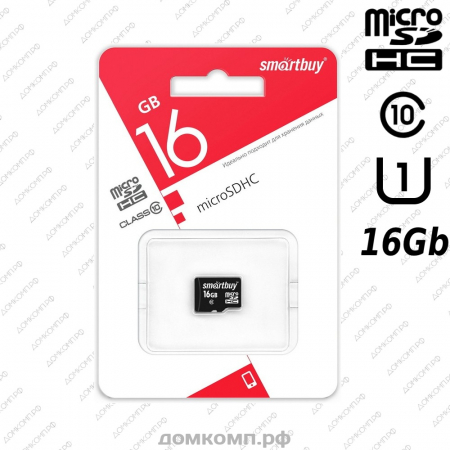 Карта памяти Smartbuy microSDHC 16 Гб [SB16GBSDCL10-00LE]