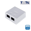 Розетка RJ-45 UTP 5E (сетевая, двойная) TWT-SM2-45-WH