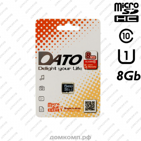 Карта памяти Dato microSDHC 8 Гб [DTTF008GUIC10]