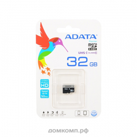 Карта памяти A-Data microSDHC 32 Гб [AUSDH32GUICL10-R] UHS-I Class 10