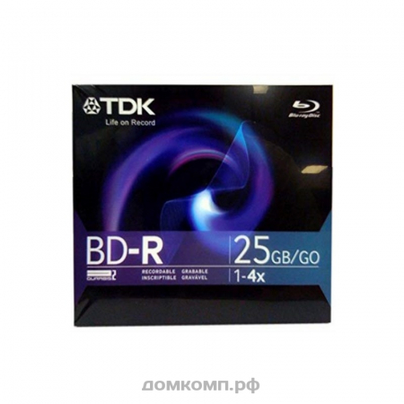 Диск BD-R TDK 25Gb 4x Jewel