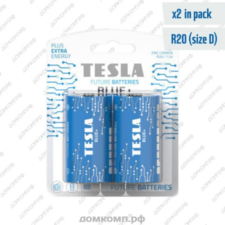 Батарейка R20 Tesla BLUE+ BP2