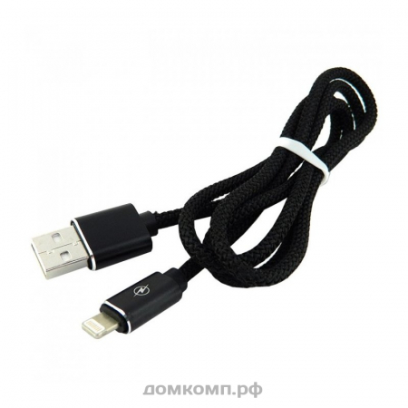 Кабель Apple Lightning - USB WALKER C740 [оплетка ткань, iOS11, разъемы металл, 2000 мА, 1 метр]