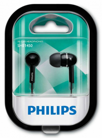 Наушники-вкладыши Philips 1450BK недорого. домкомп.рф