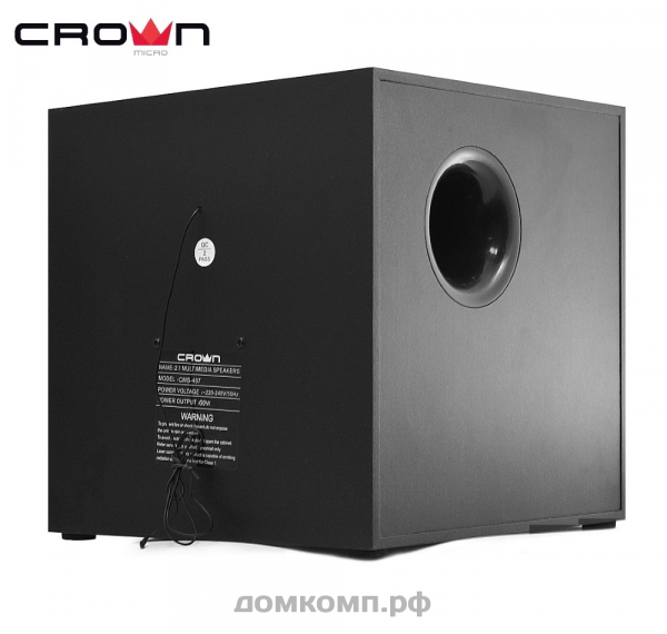 Колонки 2.1 Crown CMS-407 30Вт+15Втх2 [BT, USB, SD, FM-радио, ПДУ]