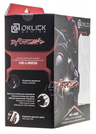 Игровая гарнитура Oklick HS-L450G ARROW недорого. домкомп.рф