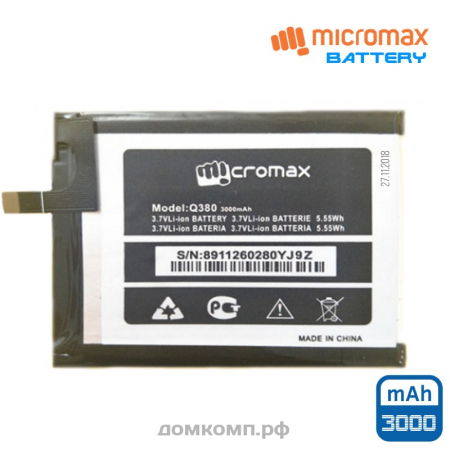 оригинальная Батарея Micromax Q380
