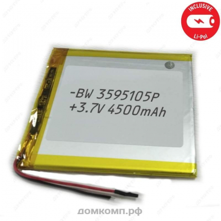 Батарея Li-Pol 3.7V 4500 mAh (105 x 95 x 3.5 мм) 2-pin